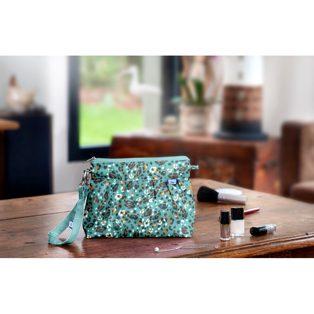 Pochette Plissée Panthère Jade