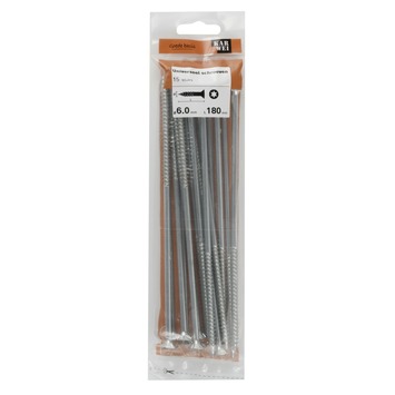 KARWEI unischroef platkop verzinkt 6x180 mm (15 stuks)
