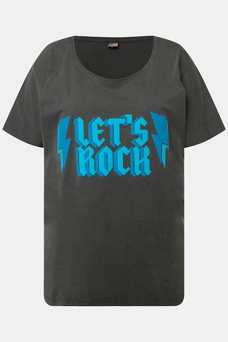 T-Shirt, oversized, Let's Rock, Rundhals