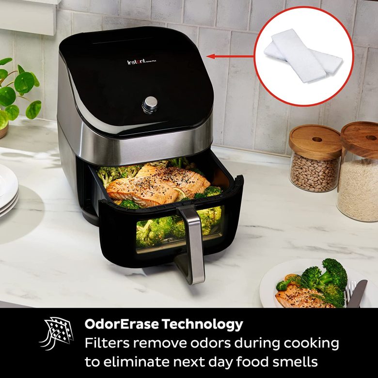 Omni Pro 19 QT/18L Air Fryer Toaster Oven Combo, From the Makers of Pot, 14-in-1 Functions, Fits a 12" Pizza, 6 Slices of Bread, App with Over 100 Recipes