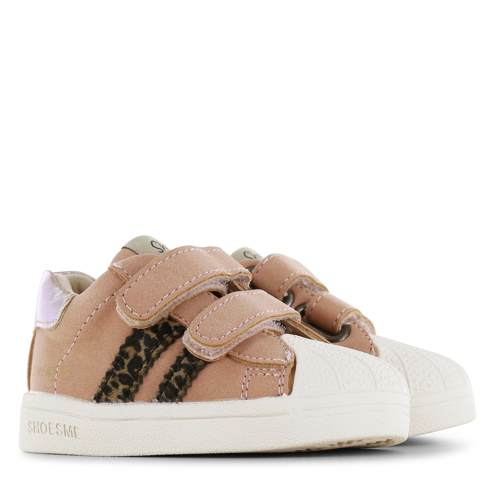 Shoesme oudroze sneakertje met stootneus Metallic, Microfiber nubuck, Ponyh