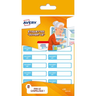 Avery - 36 Étiquettes autocollantes pré-imprimées - 45 x 100 mm
