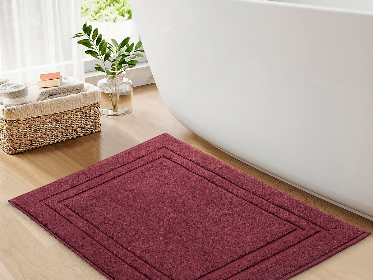 DoubleDry Hotel 50 x 80 cm badmat - bordeaux