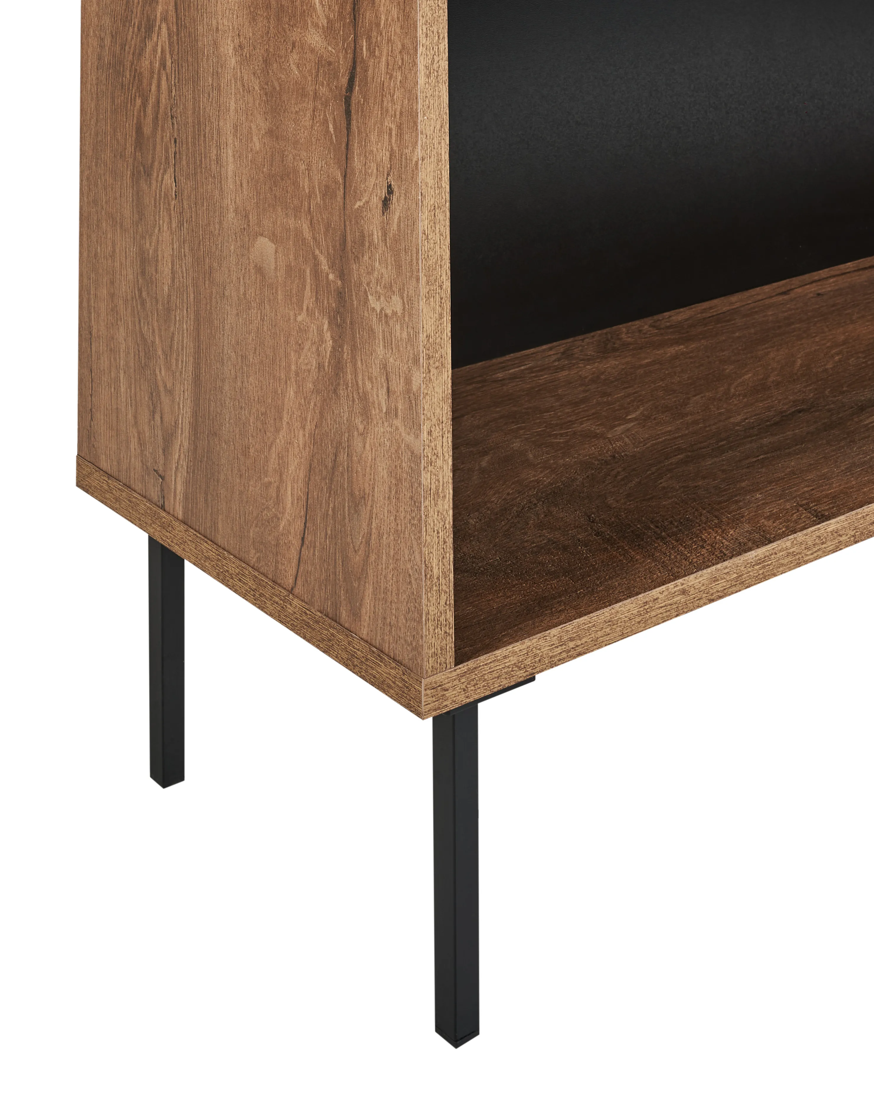 Boekenkast met 4 planken NANTON 140 cm Donkerbruin
