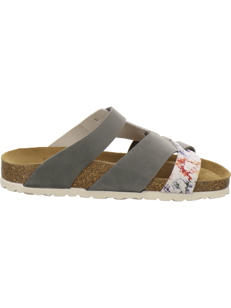 Pantoletten Damen Kralle grau-paint