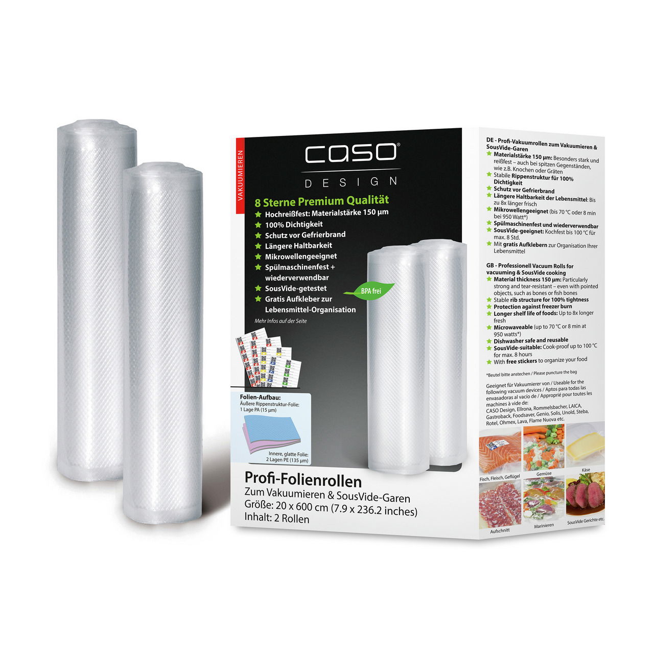 CASO Design Folienrollen 20x600 cm