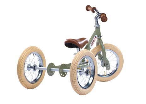Trybike Balance / Løbecykel 3 Hjul Vintage Grøn