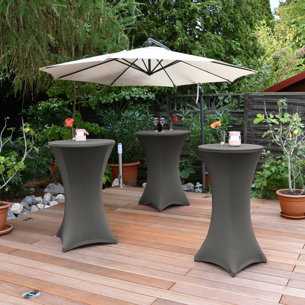 Beautissu Stella statafelhoes Ø 60 cm antraciet