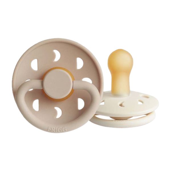 FRIGG Moon Fopspeen Cream / Sage 0-6 Mnd 2 Stuks