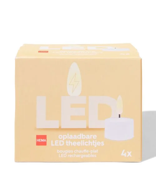 bougies chauffe-plat rechargeables - lot de 4