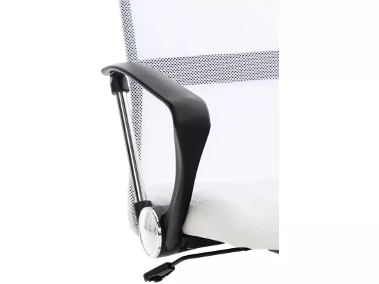 Chaise de bureau - Similicuir & Métal chromé - Blanc - Washington