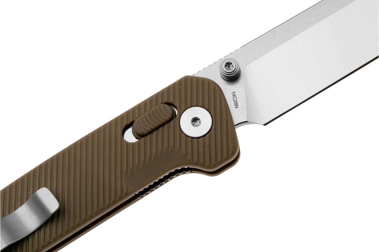 QSP Knife Penguin Glyde QS130GL-C1 Two-Tone 14C28N, Tan FRN, zakmes
