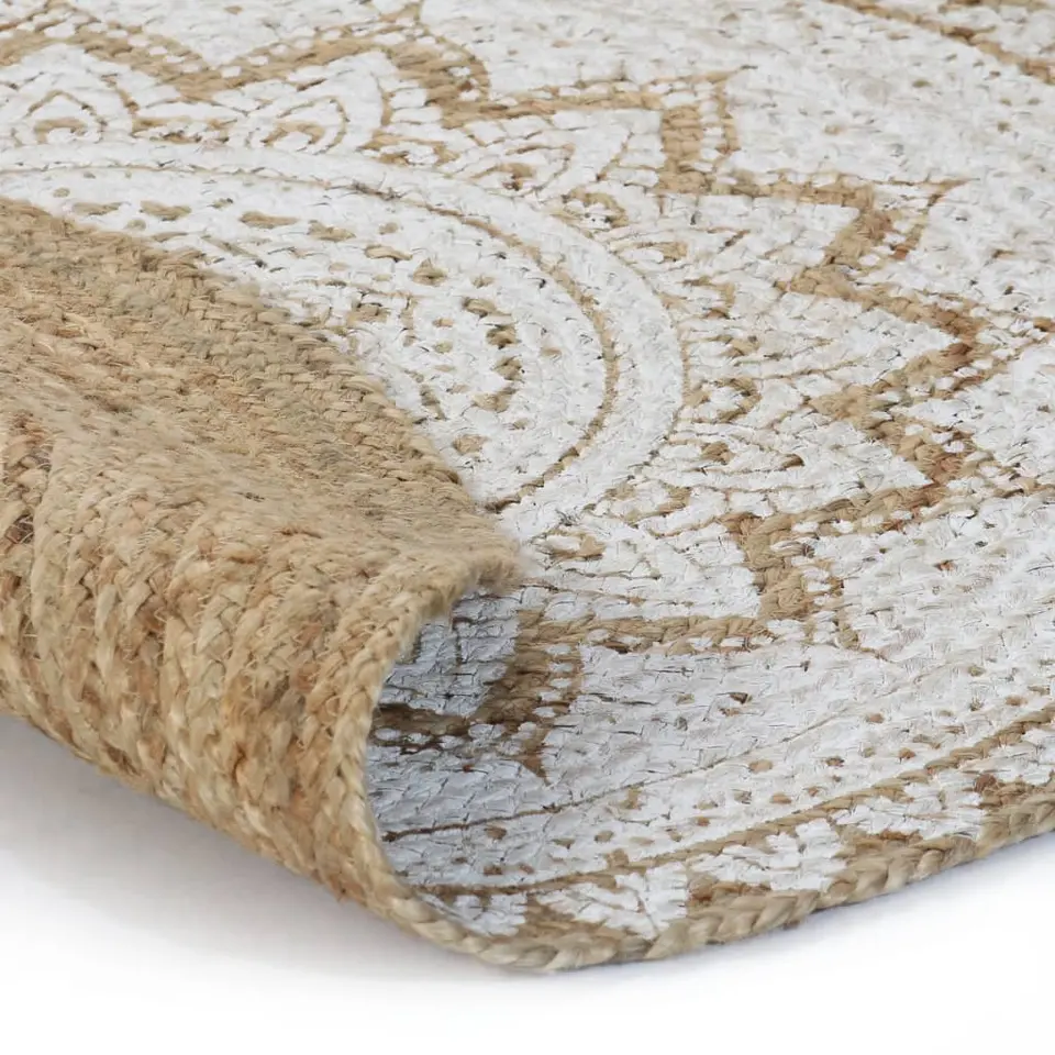 vidaXL - Tapijt - Beige - Jute - 120 cm