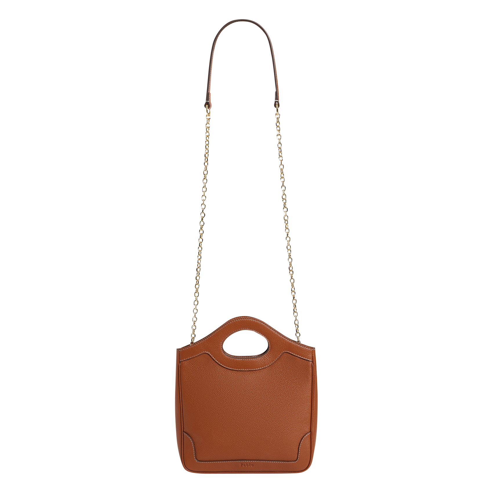 MINI GABRIEL - Sac bandoulière en cuir | Marron