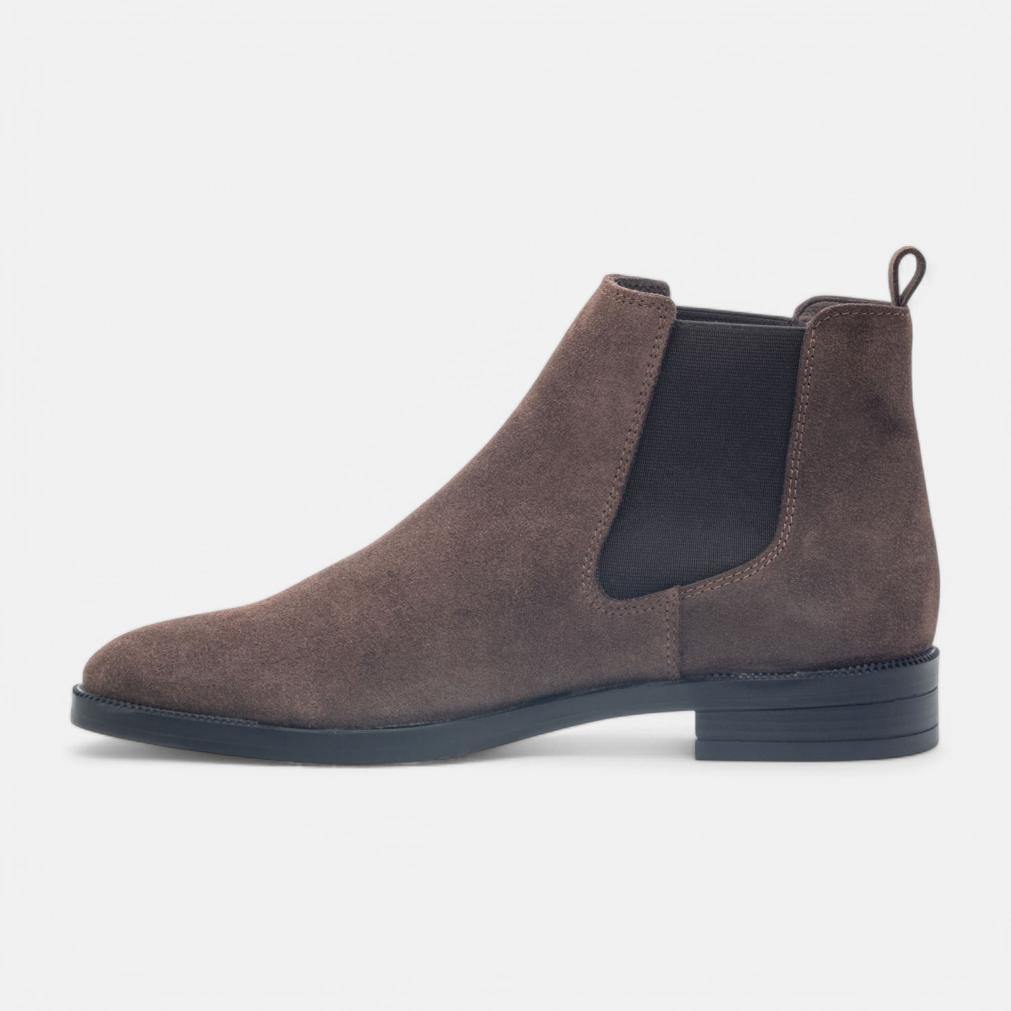 Boots chelsea Femme en cuir taupe