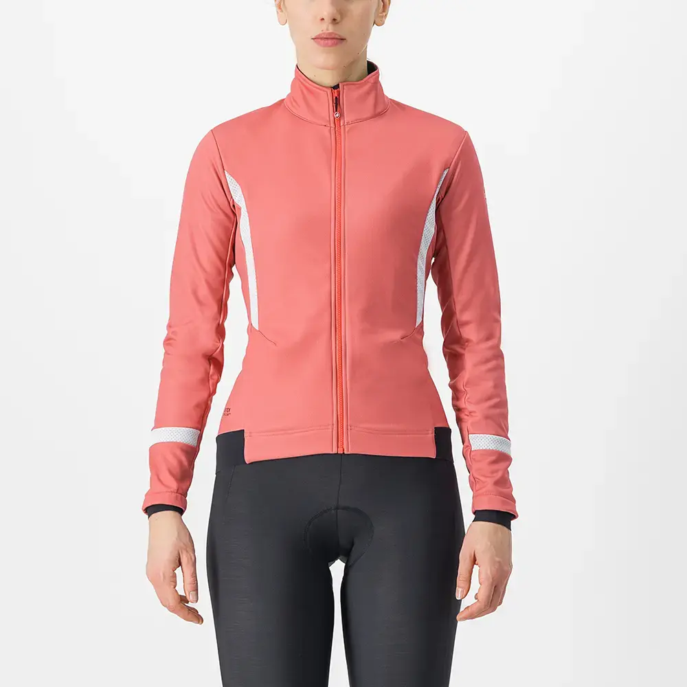 Castelli Dinamica 2 Fietsjack Roze/Wit Reflex Dames