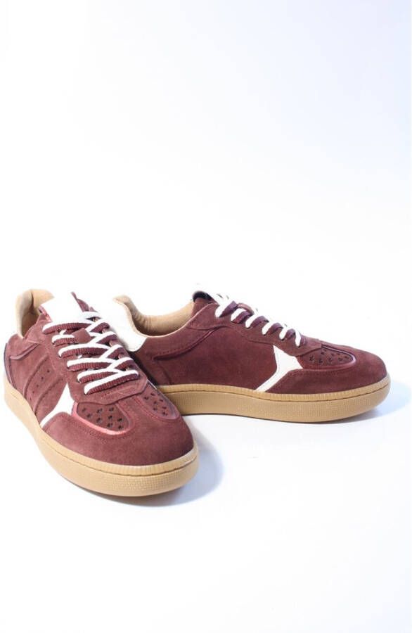 DWRS LABEL DWRS Mirabel bordeaux sneakers Suede Dames
