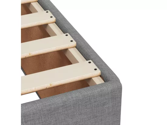 Sommier à lattes de lit avec matelas Gris clair 180x200cm Tissu