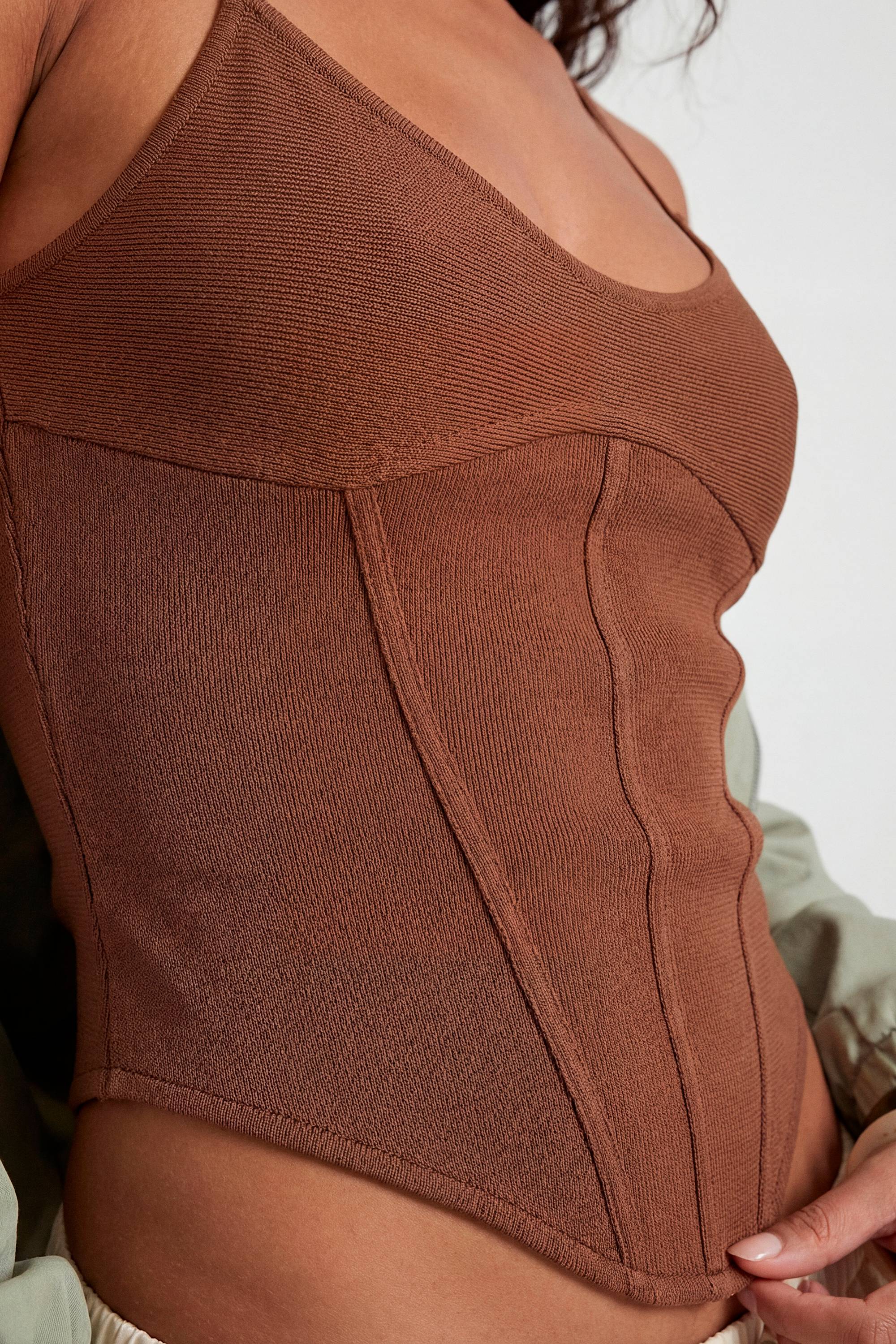 boohoo Top Corset Bandage À Bretelles