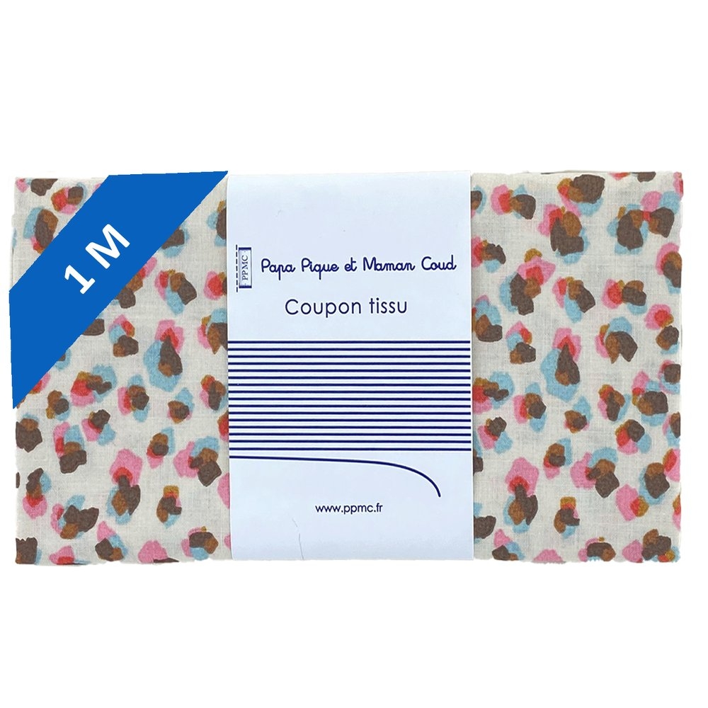 Coupon Tissu 1 M Confetti Aqua