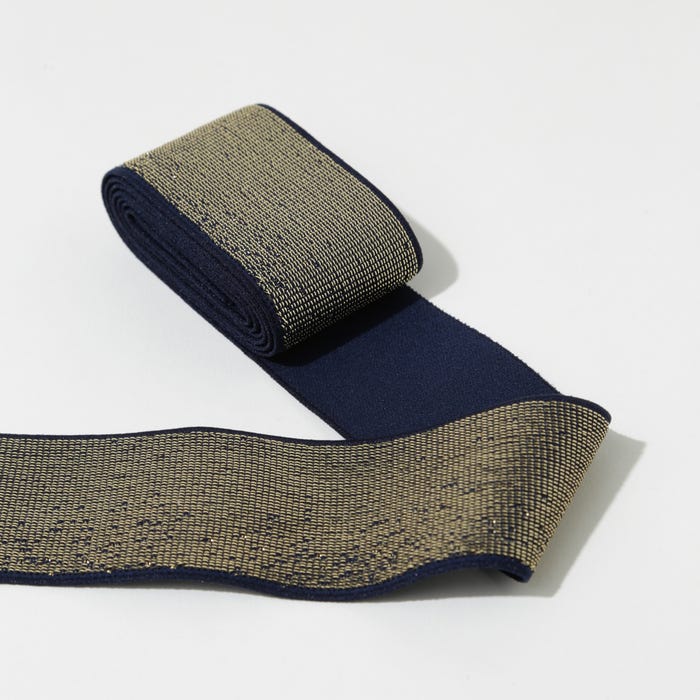 Atelier Veritas-Elastische band effen met glitterdraad 40mm/1m