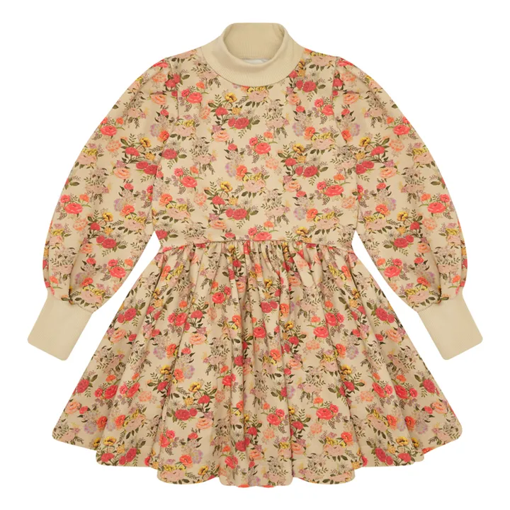 The Middle Daughter Robe Fleurie Manches Bouffantes | Ecru
