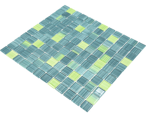 Kristalglasmozaïek CM 4250 30,2x32,7 cm groen/blauw