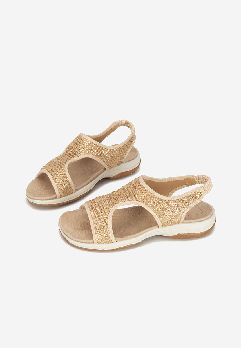 Sandales plates kaki Amenia