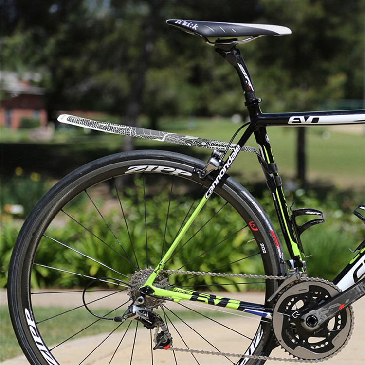 (2-tlg. Set) Fahrrad Schutzblech Velo Radschutz für Vorder- und Hinterrad - Schwarz