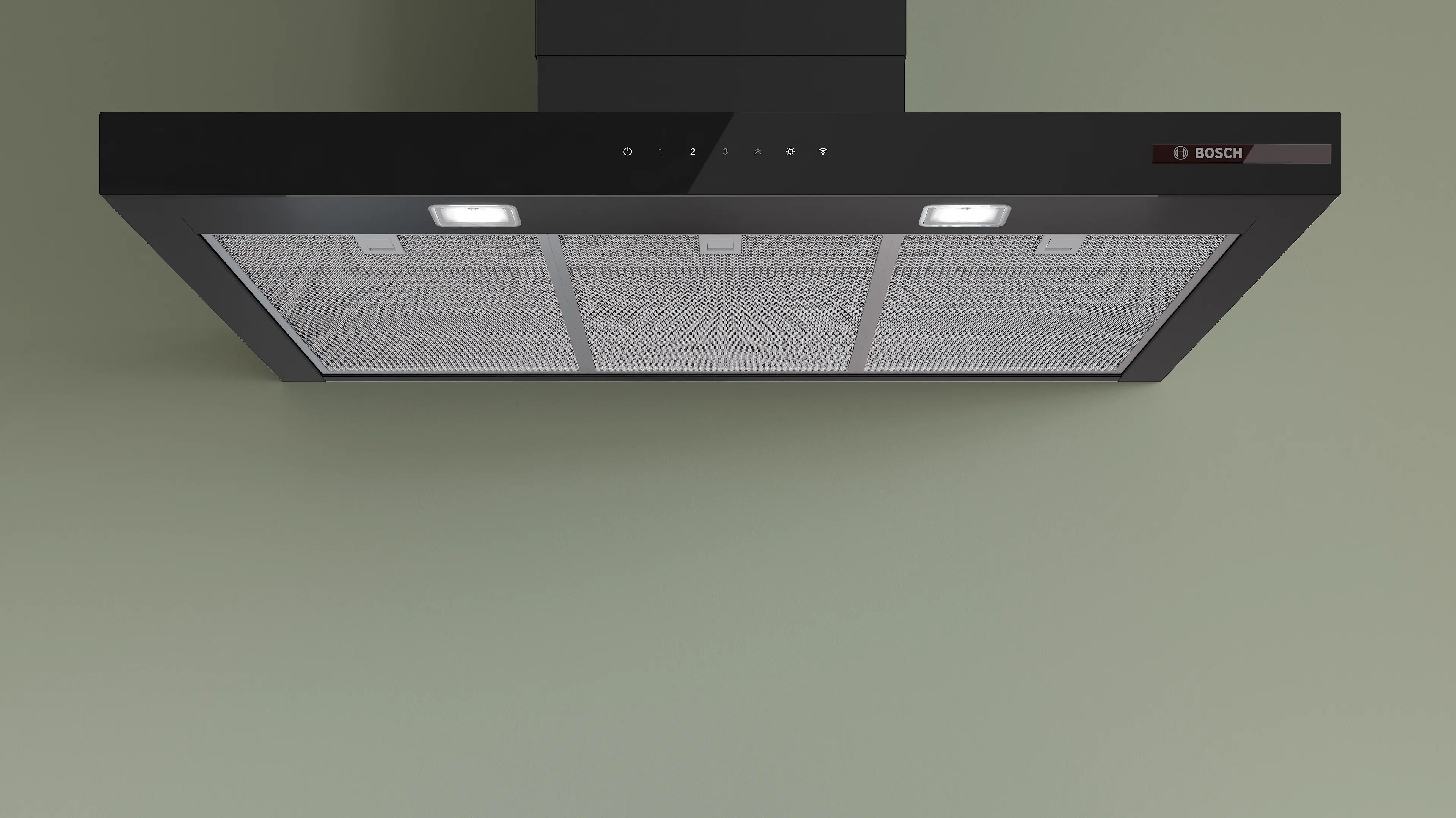 Serie 6 Wandschouwkap 90 cm Matzwart