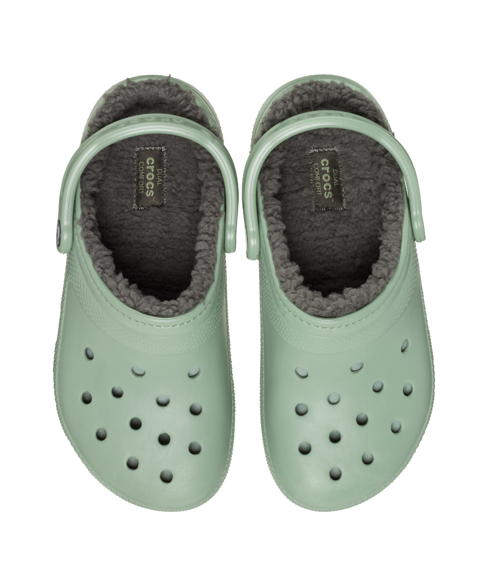 Crocs  Classic Fuzz-Lined clogs - moss/multi