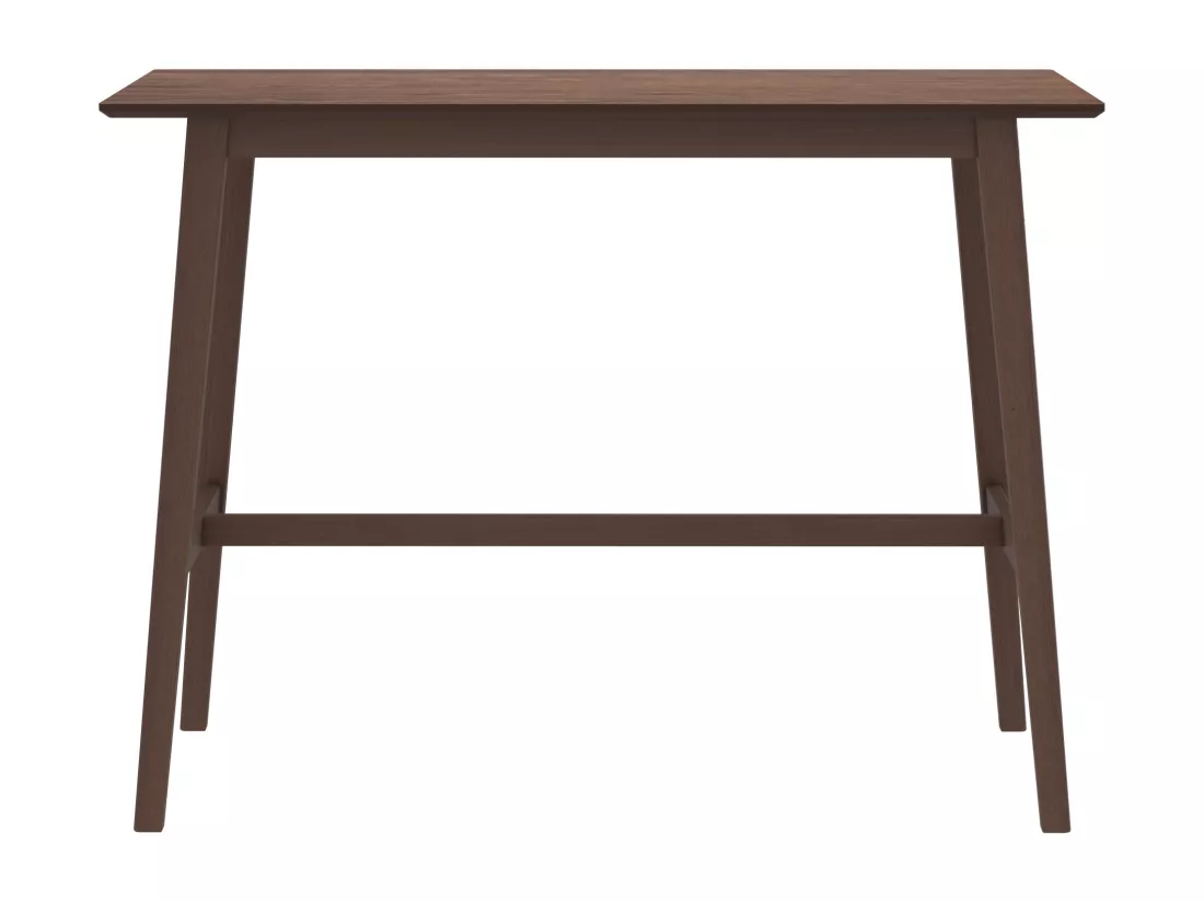 Table de bar rectangulaire 4 personnes en bois foncé 120 cm - Buvette