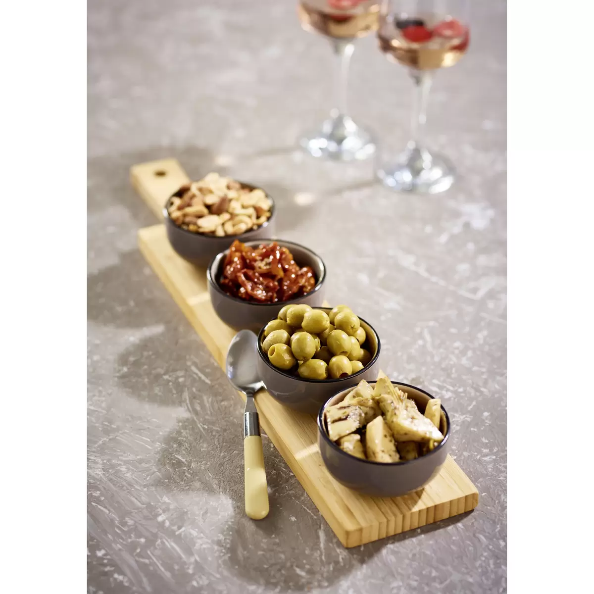 Apero-Set, 4-teilig Bunt