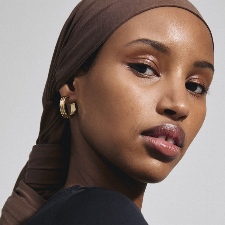 Pilgrim BENNETT recycled hoop earrings gold-plated Guld