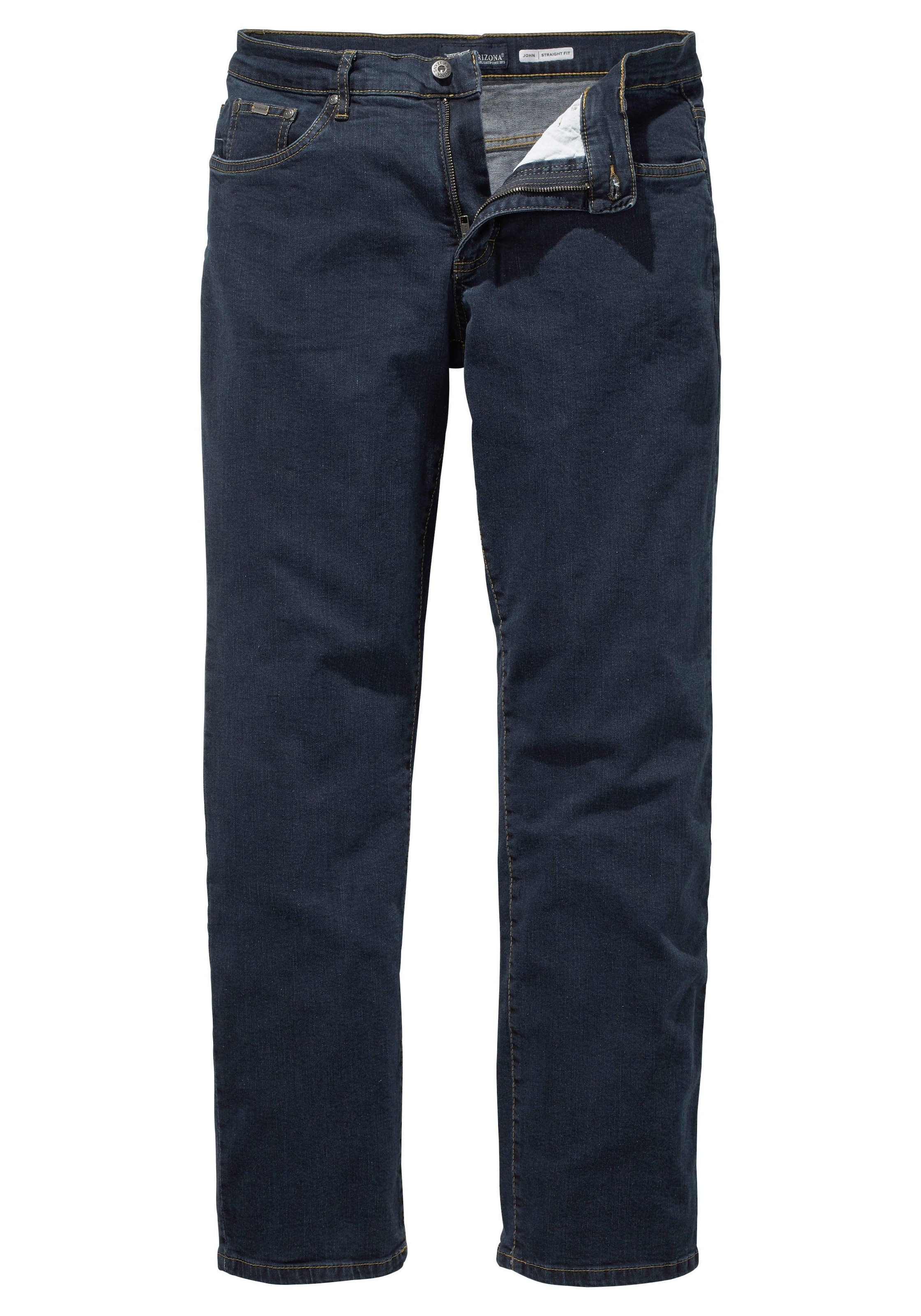 Arizona Stretch-Jeans »John« Packung, 2 Stk. tlg. gerade Beinform,  niedrige Leibhöhe,  mit Five-Pocket-Konfiguration