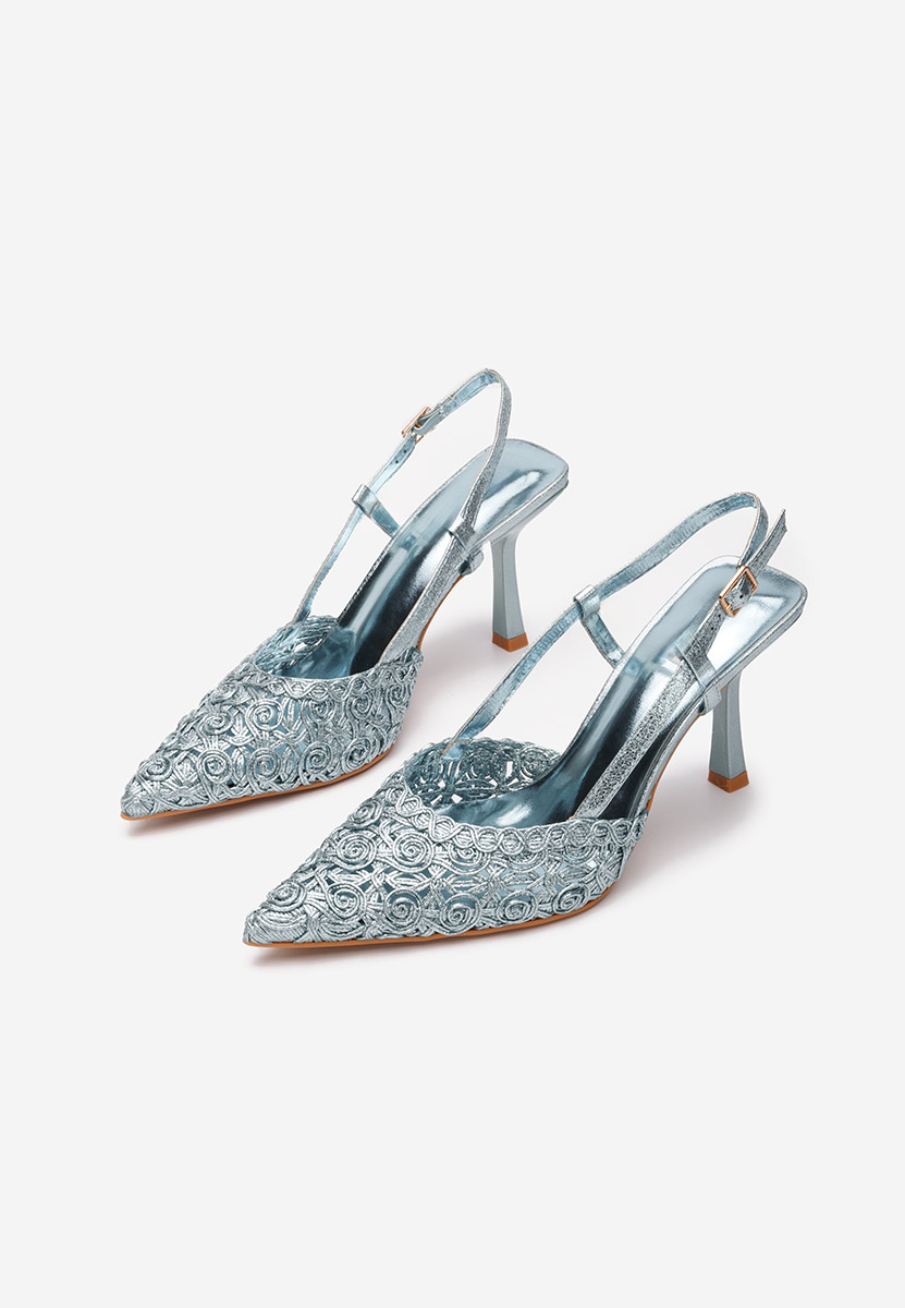 Chaussures stiletto slingback bleus Azzie