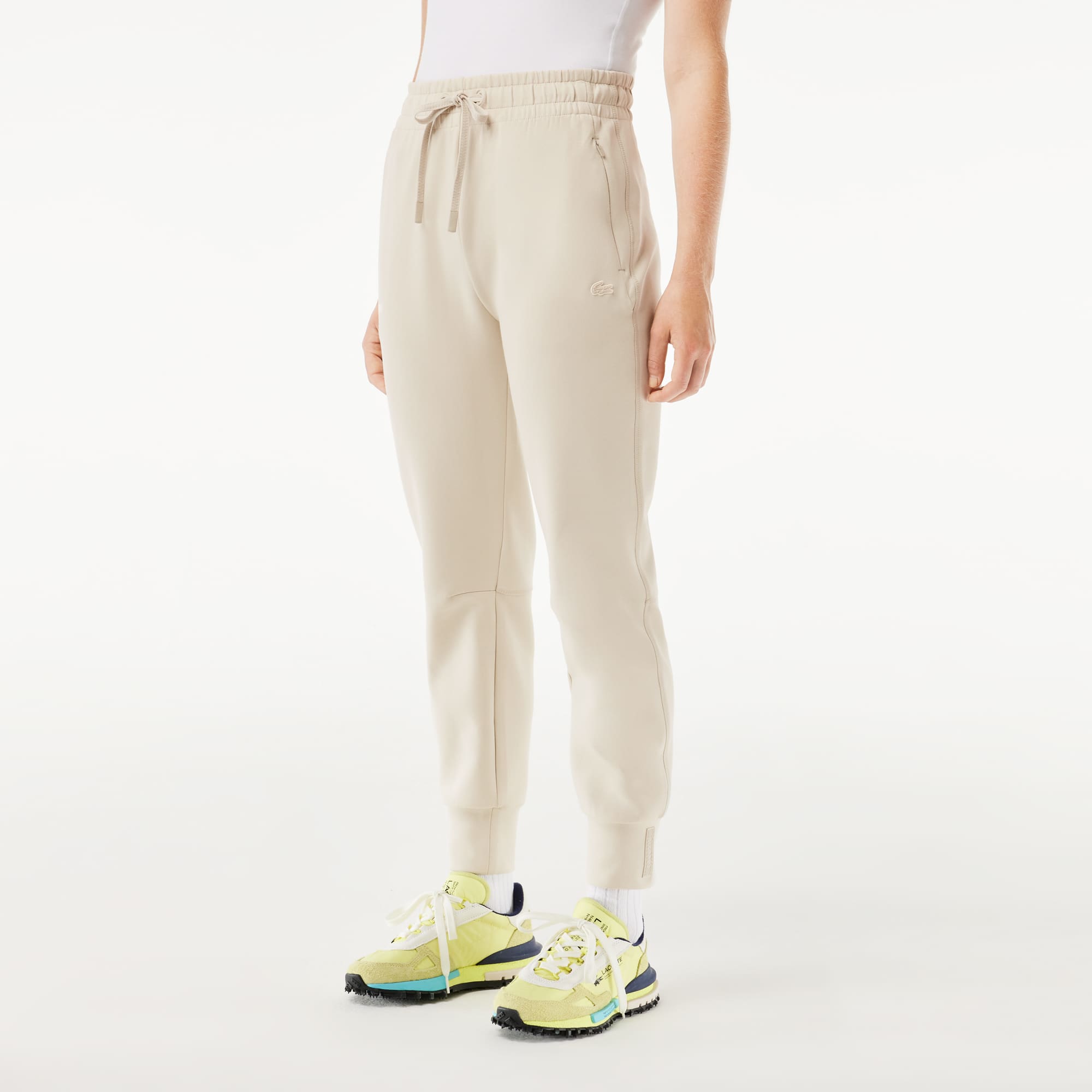 Pantalon de survêtement Jogger femme Lacoste en double-face Pantalons de survêtement - Beige - Lacoste - Femme