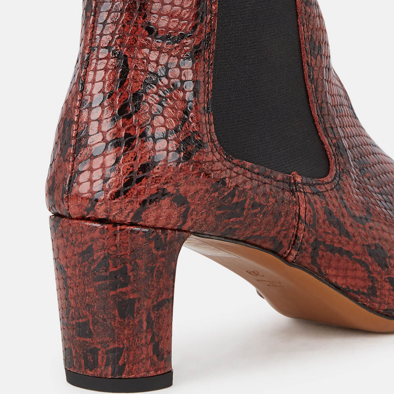 Anonymous Copenhagen Bottines en Cuir Dreami Snake noisette - Talon 6 cm