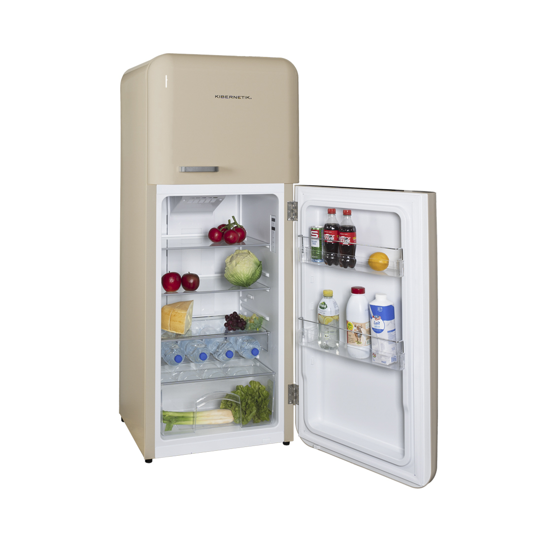 Kibernetik KSTK253 Retro Kühl-Gefrierkombination 237 Liter, beige