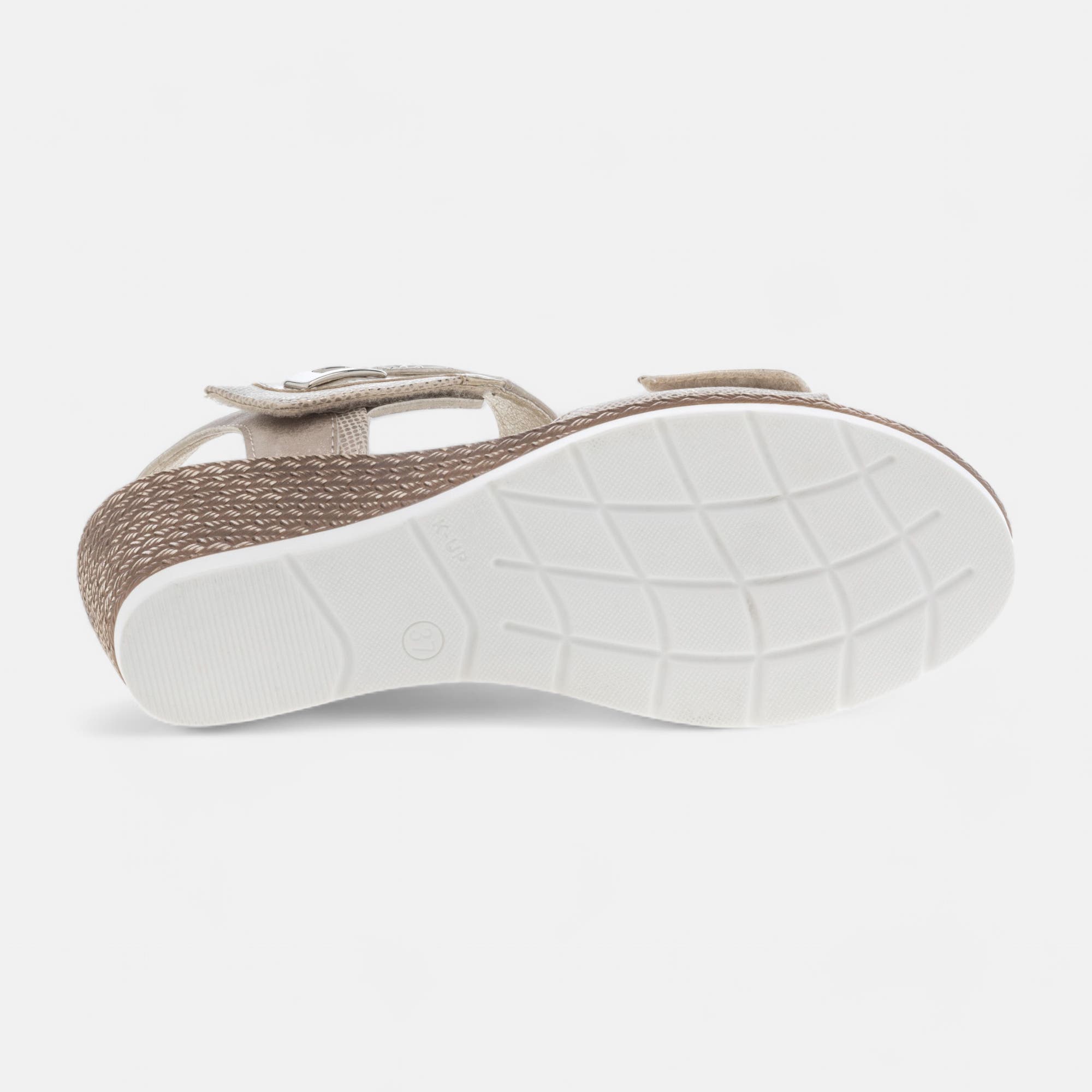 Sandales à talon compensé Femme or