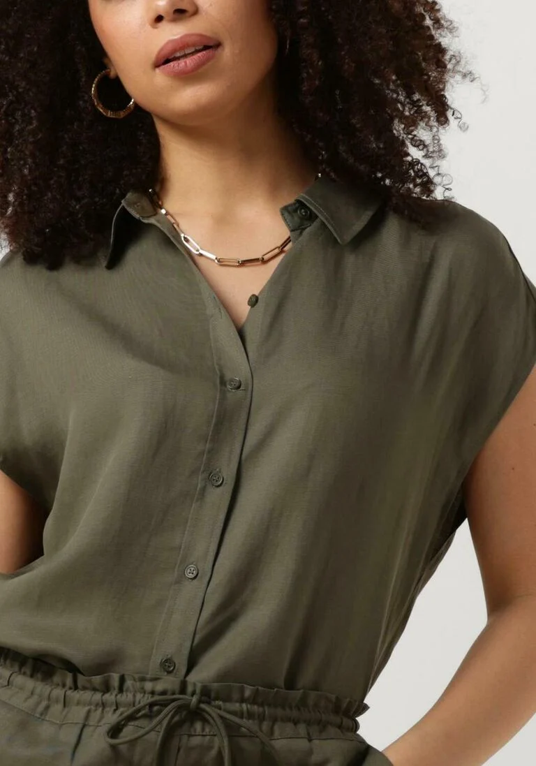 ANOTHER LABEL olijf another label blouse benoite tencel shirt s/s