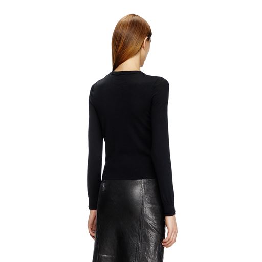 Diesel M-Alinesa Strikbluse, Black, XL