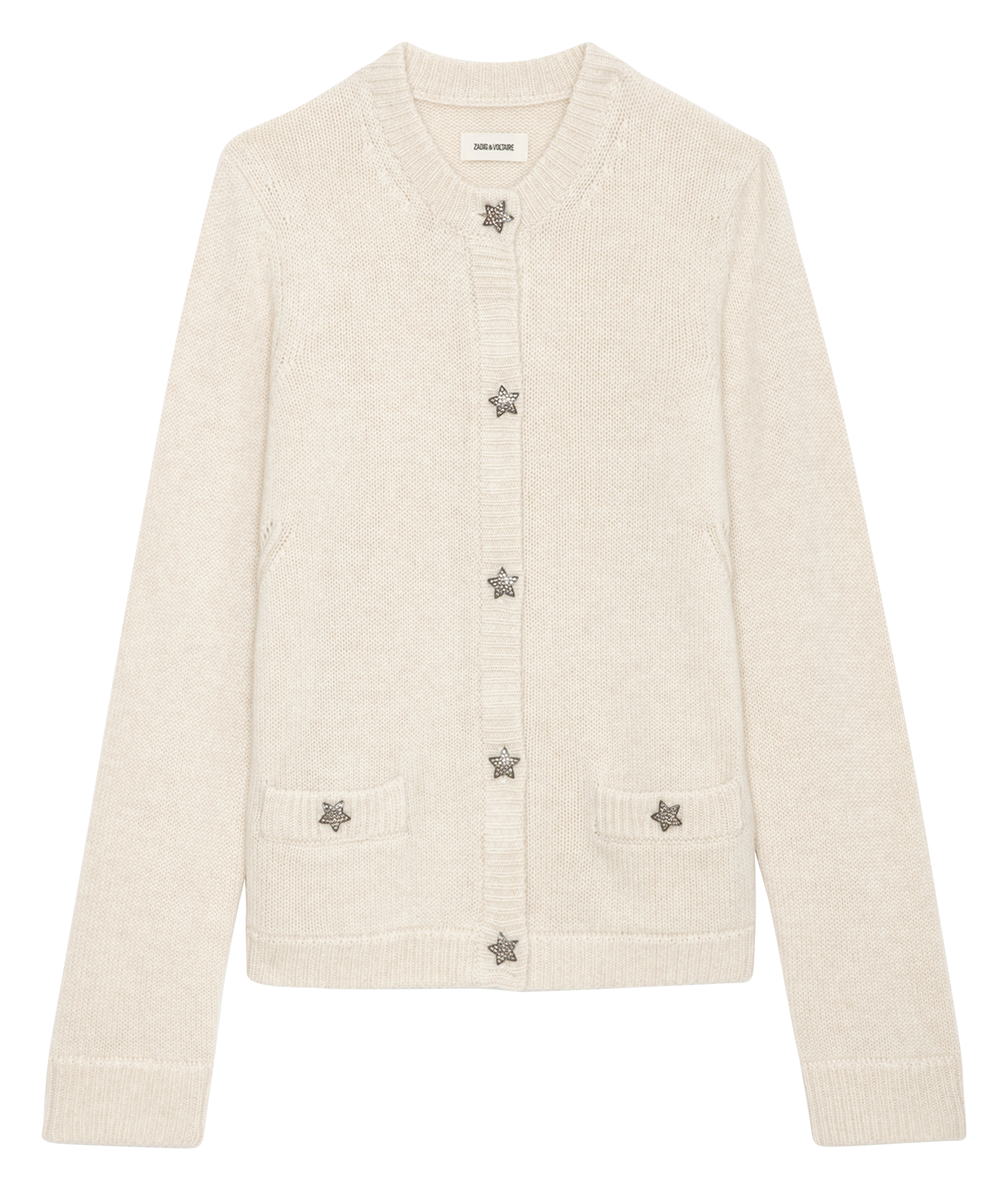MARCYA - Cardigan droit en cachemire | Blanc