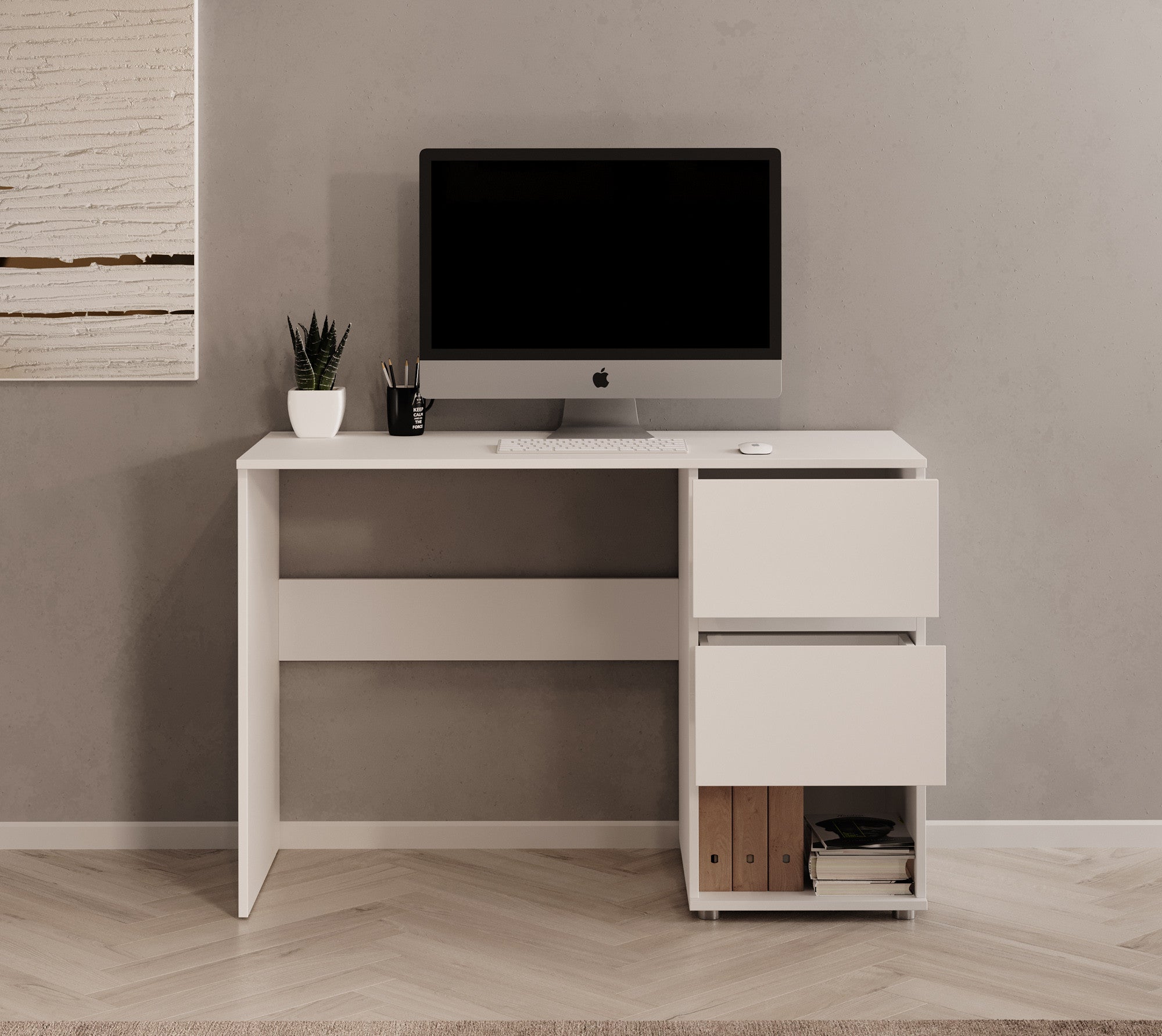 Brussel - Bureau - Wit - 115x50x77 cm