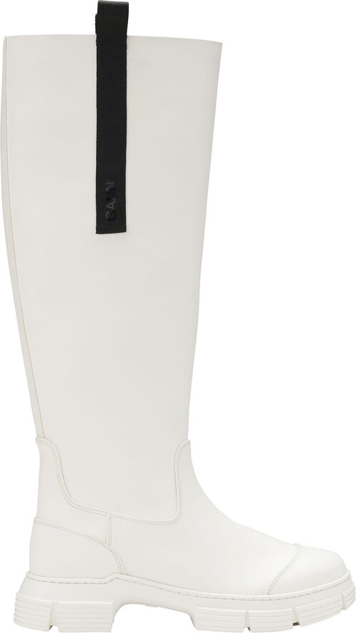 Ganni S1913 Recycled Country Rubber Boots Egret