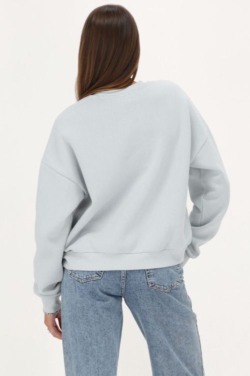 Lichtblauwe sweater ''Oui mais non''