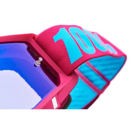 Masque cross 100% ACCURI 2 - EXCELSIOR - IRIDIUM BLUE 2023 - Rouge / Bleu