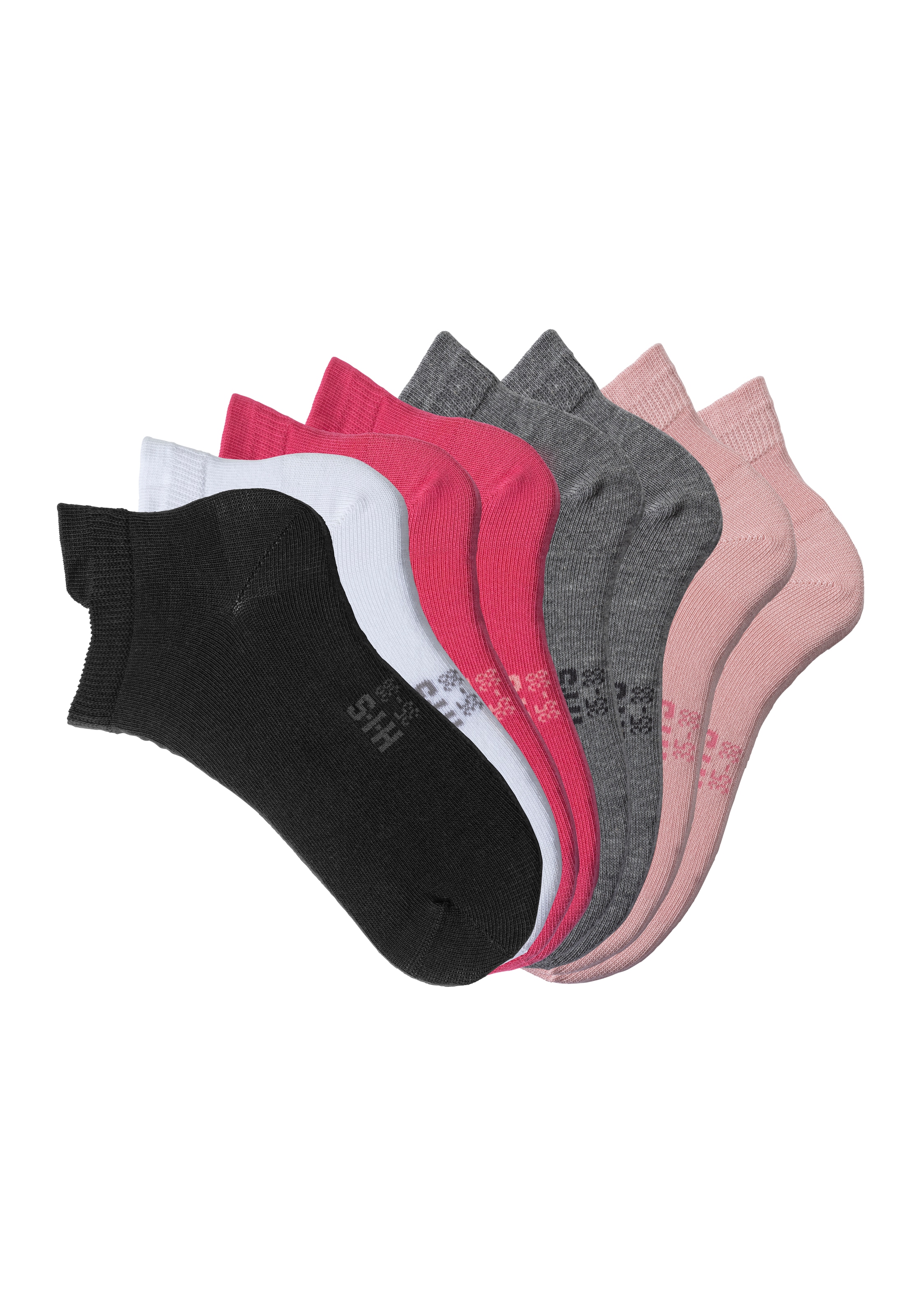 H.I.S Sneakersocken Packung, 8 Stk. tlg. mit verlängertem Bündchen hinten
