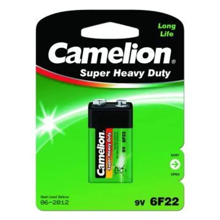 Camelion 10000122 Super Heavy Duty 9-Volt Block, Long Life, 6F22