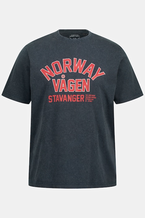 T-Shirt, Halbarm, Vintage Look, Print, Rundhals, bis 8 XL